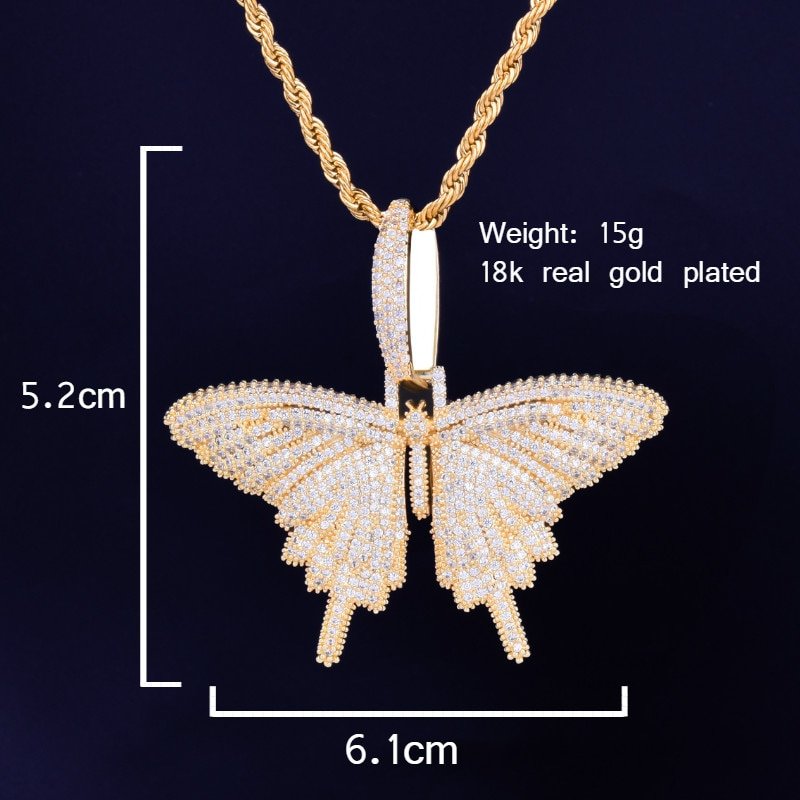 Gold Butterfly Pendant - 10