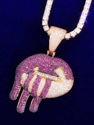 Rose Gold Lip Pendant Necklace
