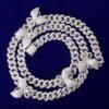 Cuban Miami Necklace with Butterfly - 7