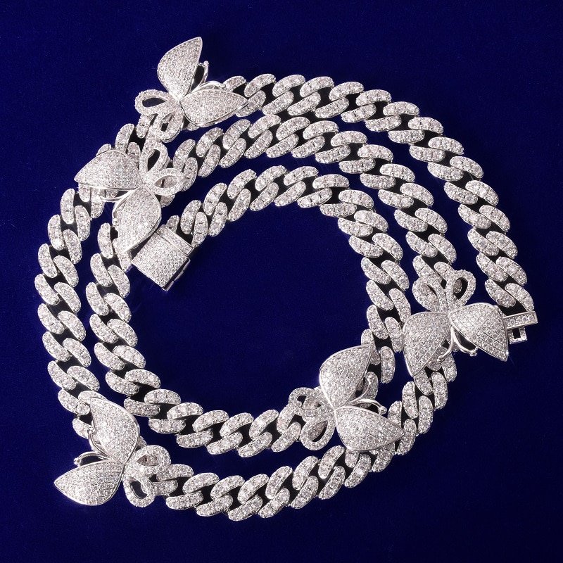 Cuban Miami Necklace with Butterfly - 7