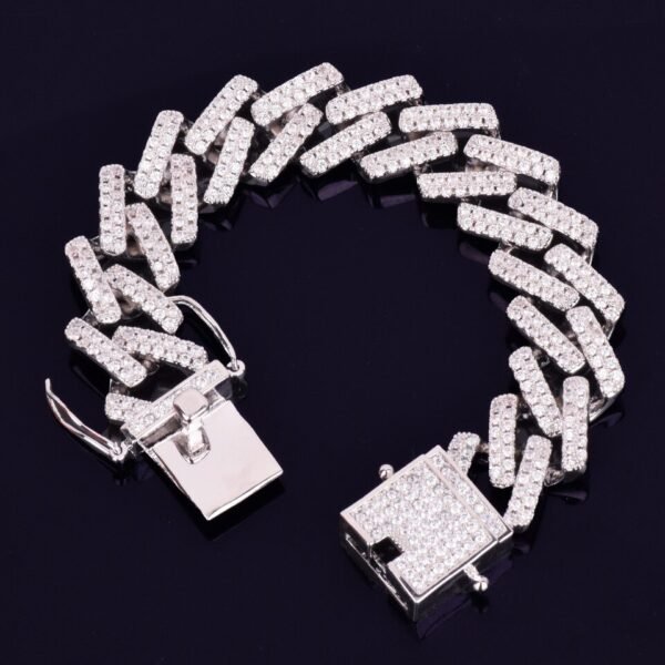 Bracelet Miami Cubain Carré en Zircon pour Hommes - 2