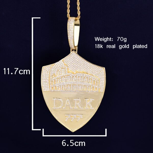 Pendentif Bouclier en Zircon pour Hommes - 3