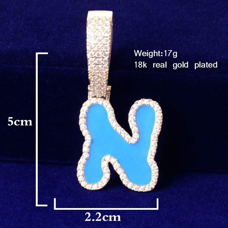 Blue Oil  Pendant Necklace - 5