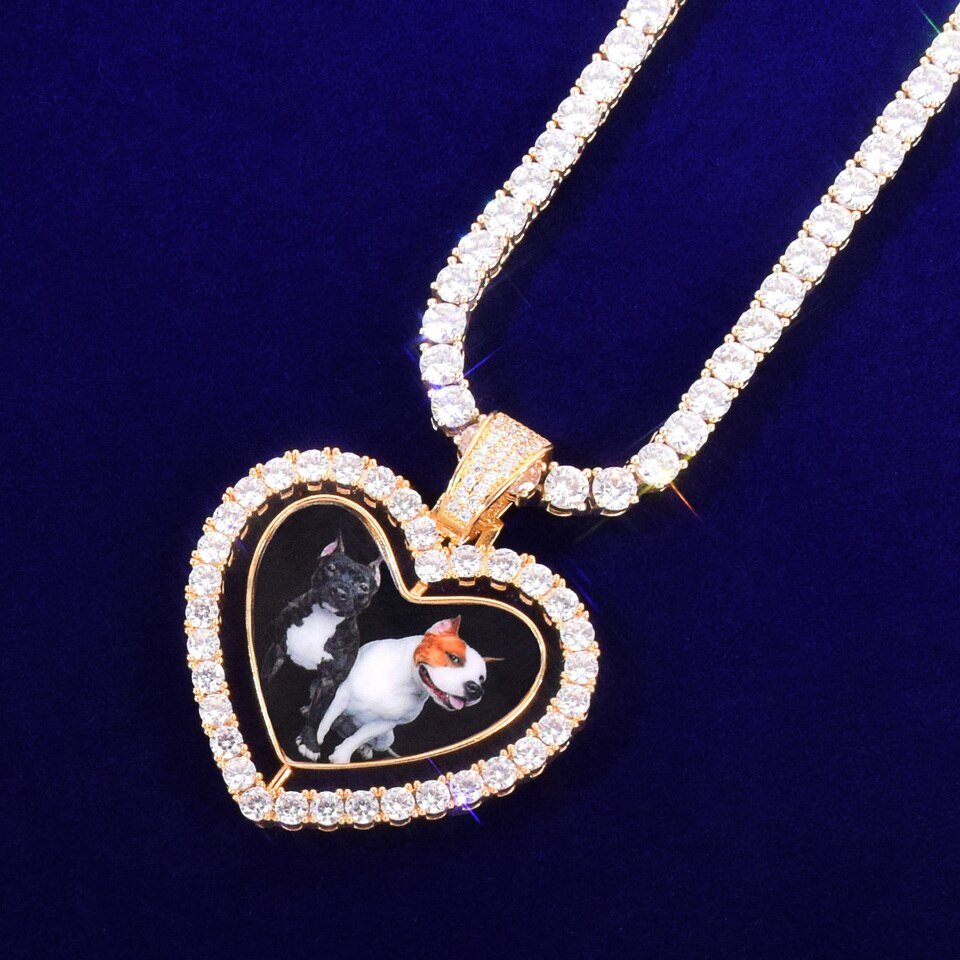 Rotating Photo Heart Pendant - 2