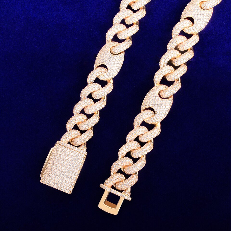 Cuban Link Chain Necklace with s - 2