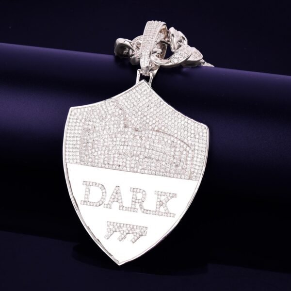 Pendentif Bouclier en Zircon pour Hommes - 2