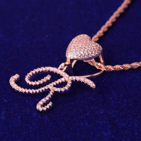 Pendentif Lettre Cœur - 5