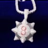 Pendentif boule à pointes pour hommes avec zircon cubique - 7