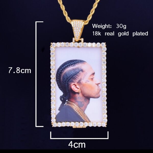 Collier Médaille Photo Carrée - 4