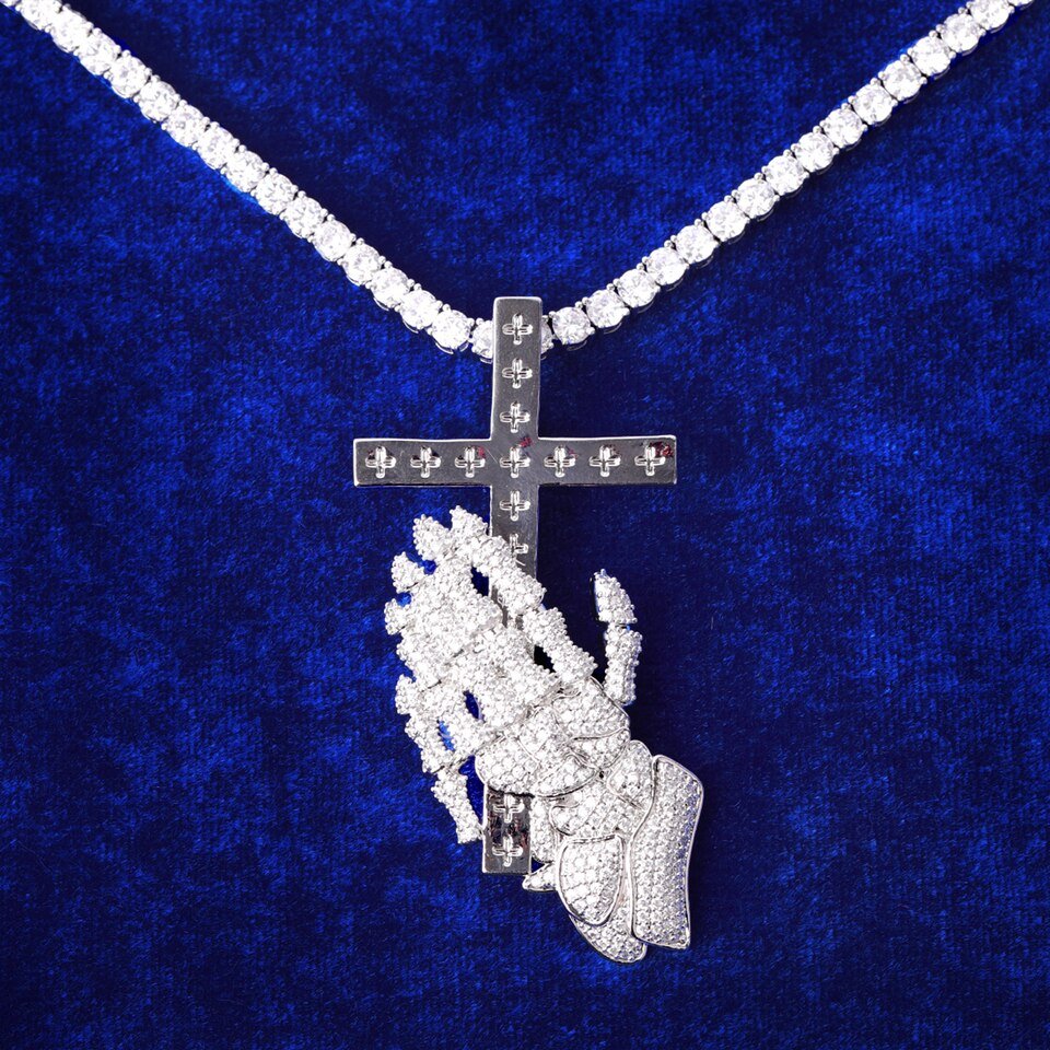 Pendentif Croix et Main pour Hommes - 4