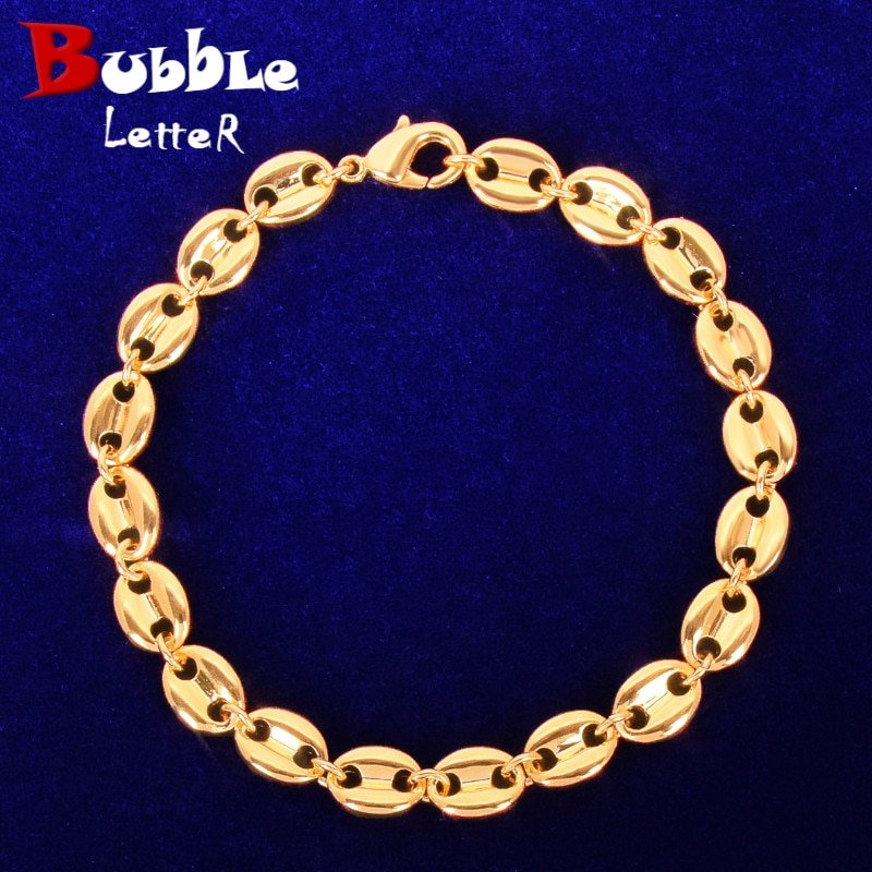 Gold Link Bracelet for Men - 2