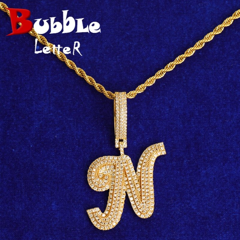 Initial Letter Necklace for Men - 1