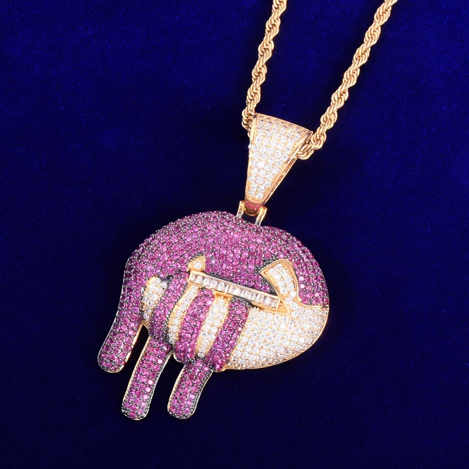 Rose Gold Lip Pendant Necklace - 6