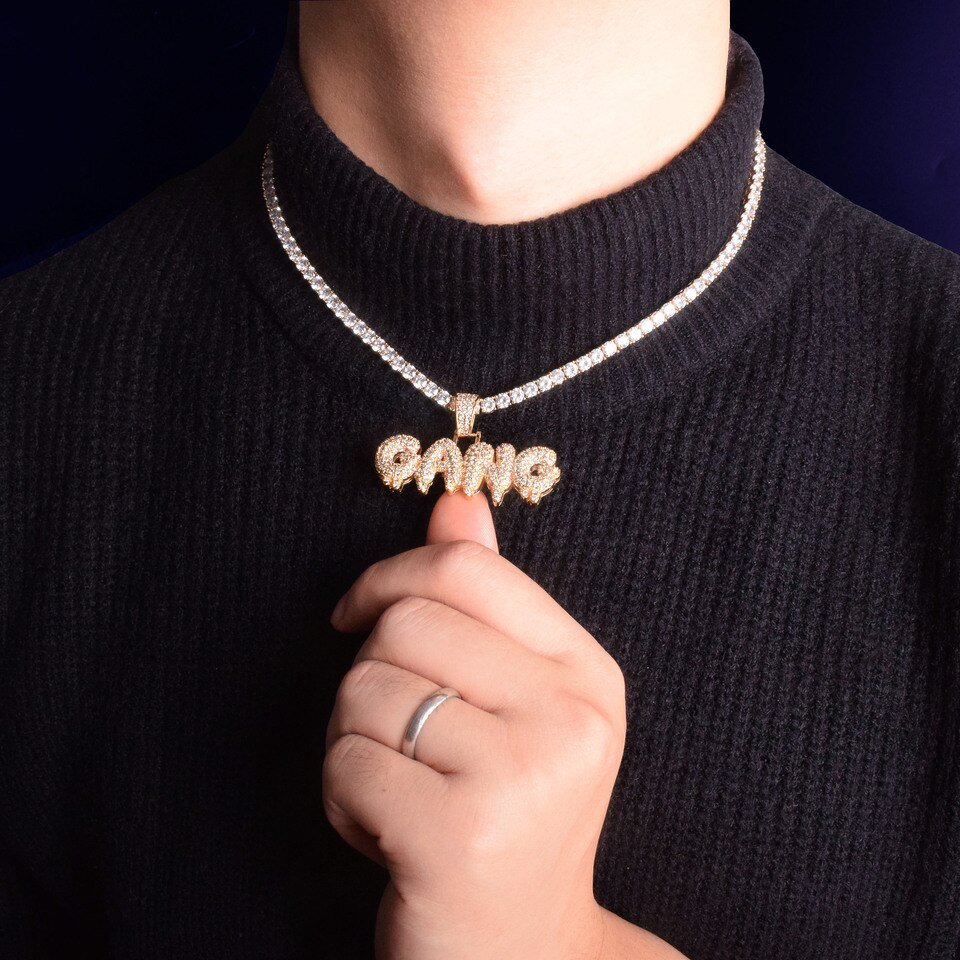 Letter Pendant Necklace GANG - 6