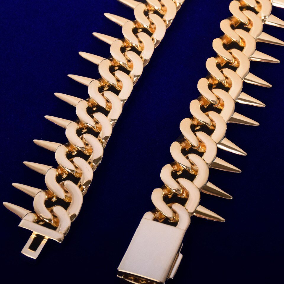 Heavy Miami Cuban Link Necklace with s - 6