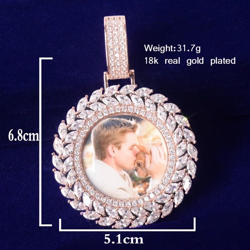 Gold Photo Pendant in Various Shapes - 16