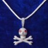 Collier Pendentif Crâne Animé Lettres Bulle - 3