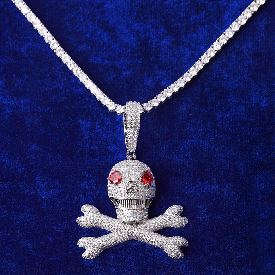 Animated Skull Pendant Necklace - 3
