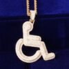 Pendentif Fauteuil Roulant Doré - 4