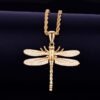 Collier Libellule Doré Zircon - 7