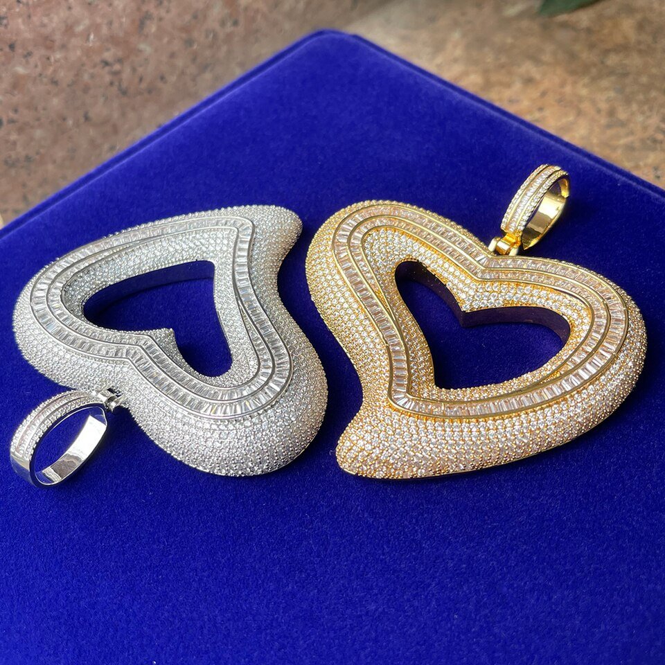 Inclined Heart Letter Necklace Gold - 5