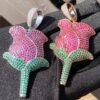 Pendentif Rose Zircon - 5