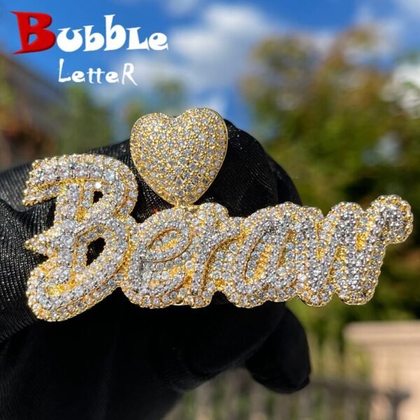 Collier Prénom Femme Lettres Bombées Doré - 1