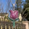 Pendentif Rose Zircon - 4