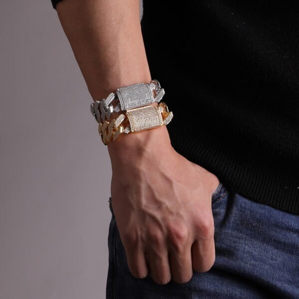 Bracelet Cubain Lettres Doré