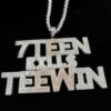 Collier Prénom Homme Lettres Baguette Doré
