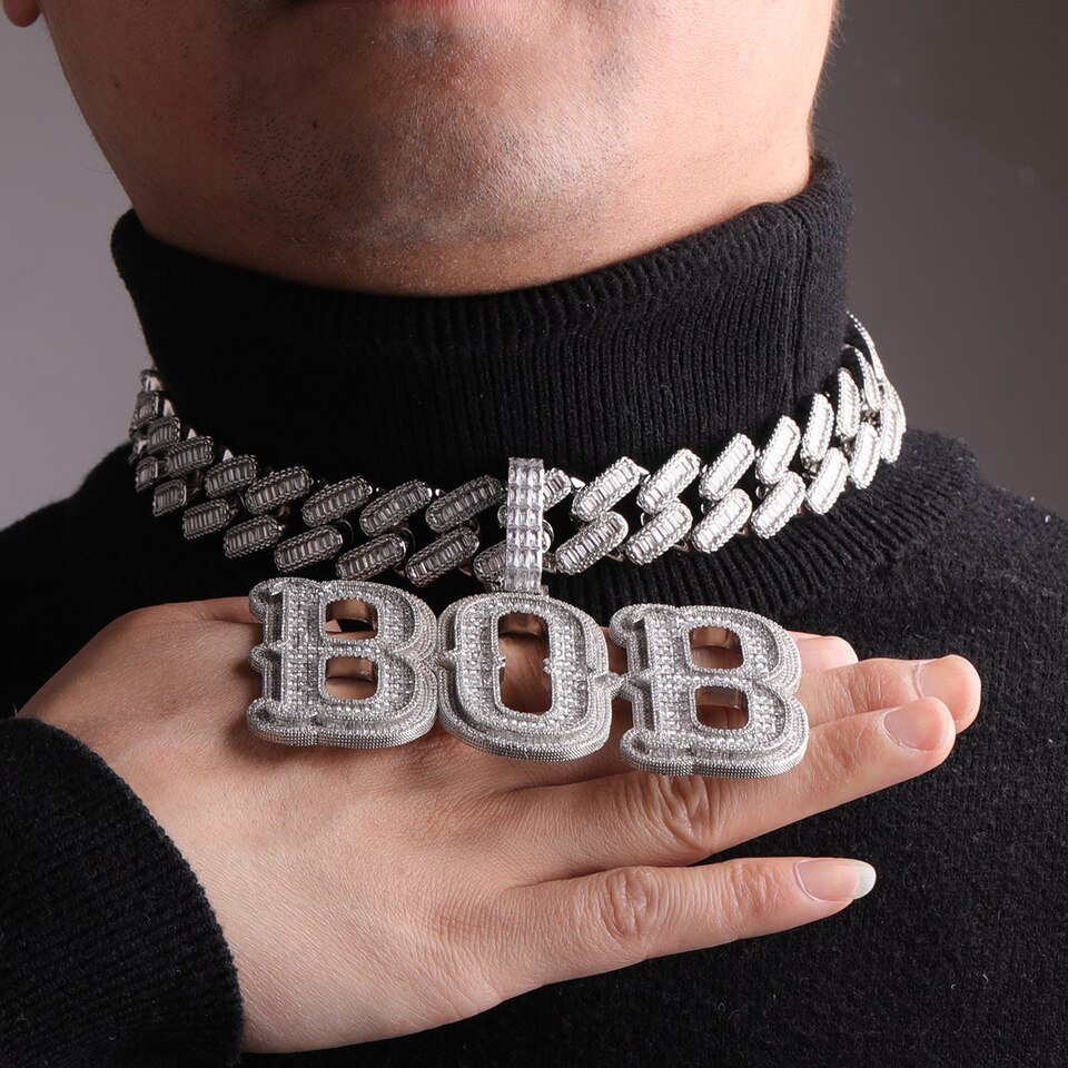 Personalized Name Necklace with Gemstones - 4