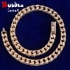 Collier Franco Chaîne Cubaine Lettres Dorées pour Hommes - 1