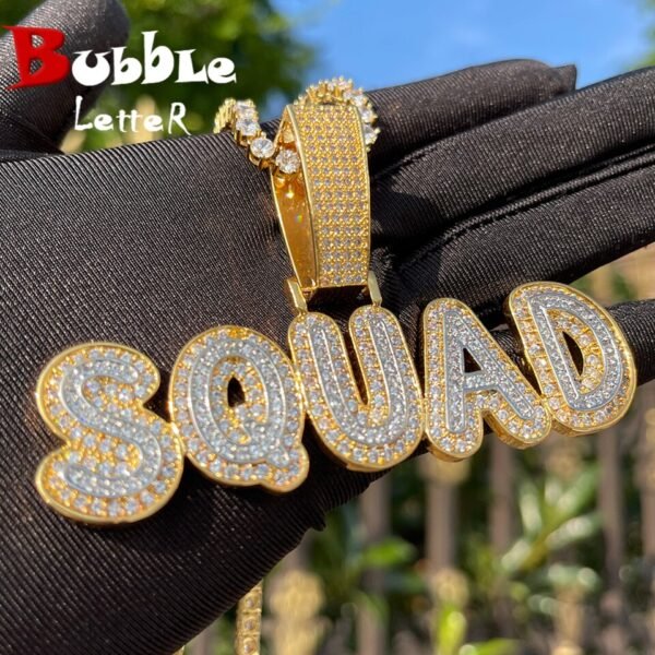 Collier Lettres Bulle Personnalisées - 1
