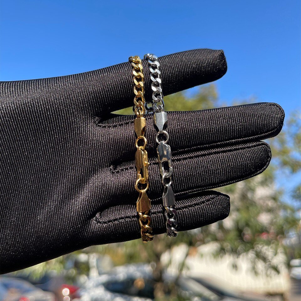 Gold Stainless Steel Cuban Chain - 5