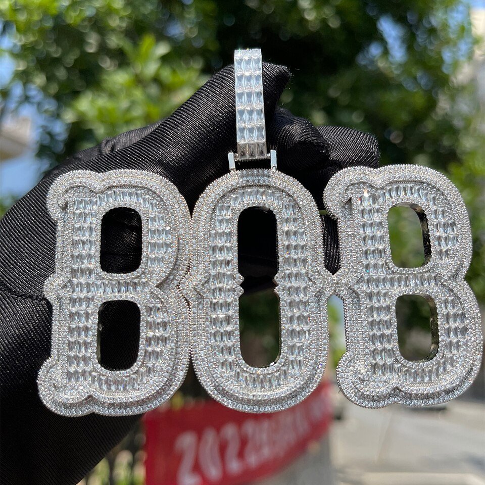 Personalized Name Necklace with Gemstones - 2