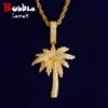 Collier Pendentif Palmier Lettres Bulle - 1