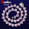 Tennis Necklace with Heart and Letter Charms - 1