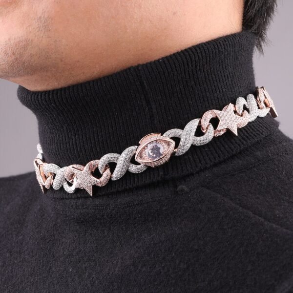 Collier étoile dorée pour hommes - 5