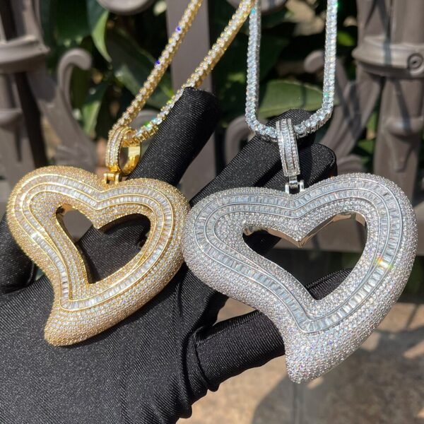 Collier Cœur Incliné Lettres Doré - 2