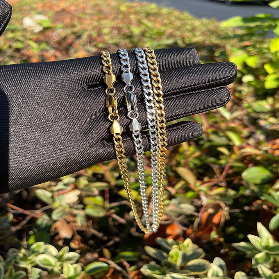 Gold Stainless Steel Cuban Chain - 2