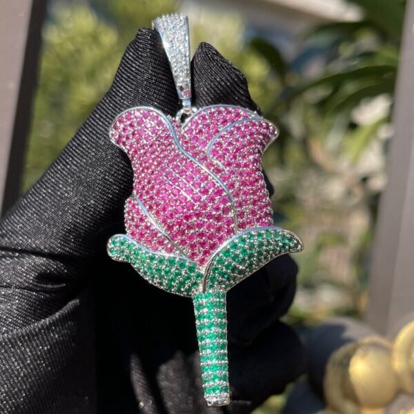 Pendentif Rose Zircon - 1