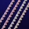 Tennis Necklace with Heart and Letter Charms - 2