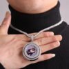 Collier pendentif photo personnalisée doré pour homme - 3