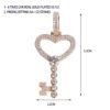 Collier clé pour femmes en doré orné de strass - 4