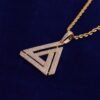 Penrose Triangle Pendant Necklace - 4
