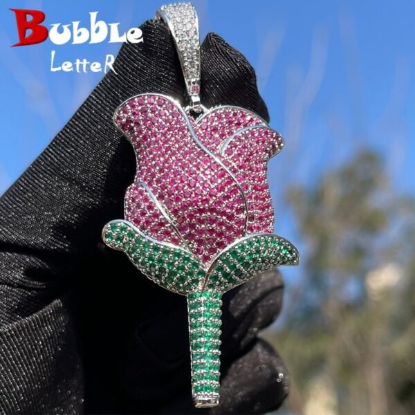 Pendentif Rose Zircon