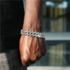 Gold Chain Bracelet with Sparkling Rhinestones - 2