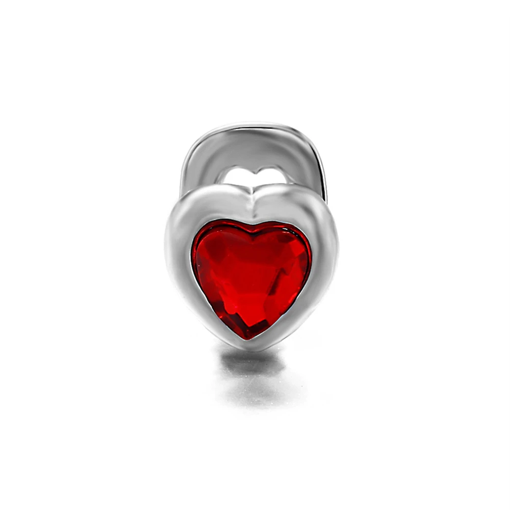 Heart Shaped Tooth Piercing with Colorful Stones - 6