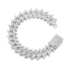 Gold Chain Bracelet with Sparkling Rhinestones - 8